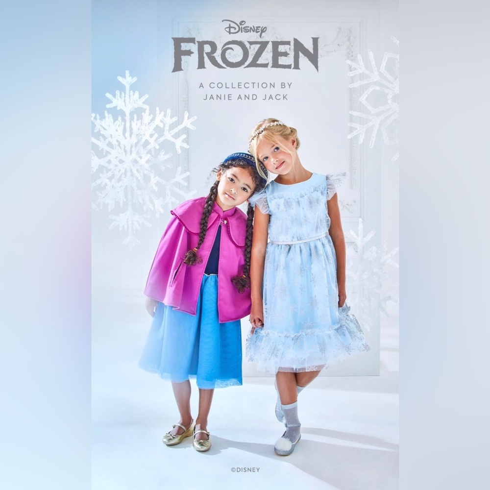 EUC Janie and Jack Disney Frozen Snowflake Dress - Picture 1 of 8